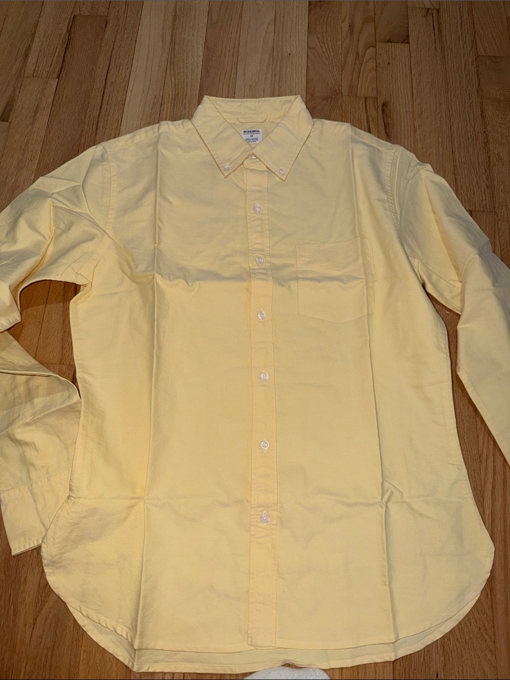 BNIP Bonobos Vibrant Yellow Solid Oxford Slim Button Down Sz M